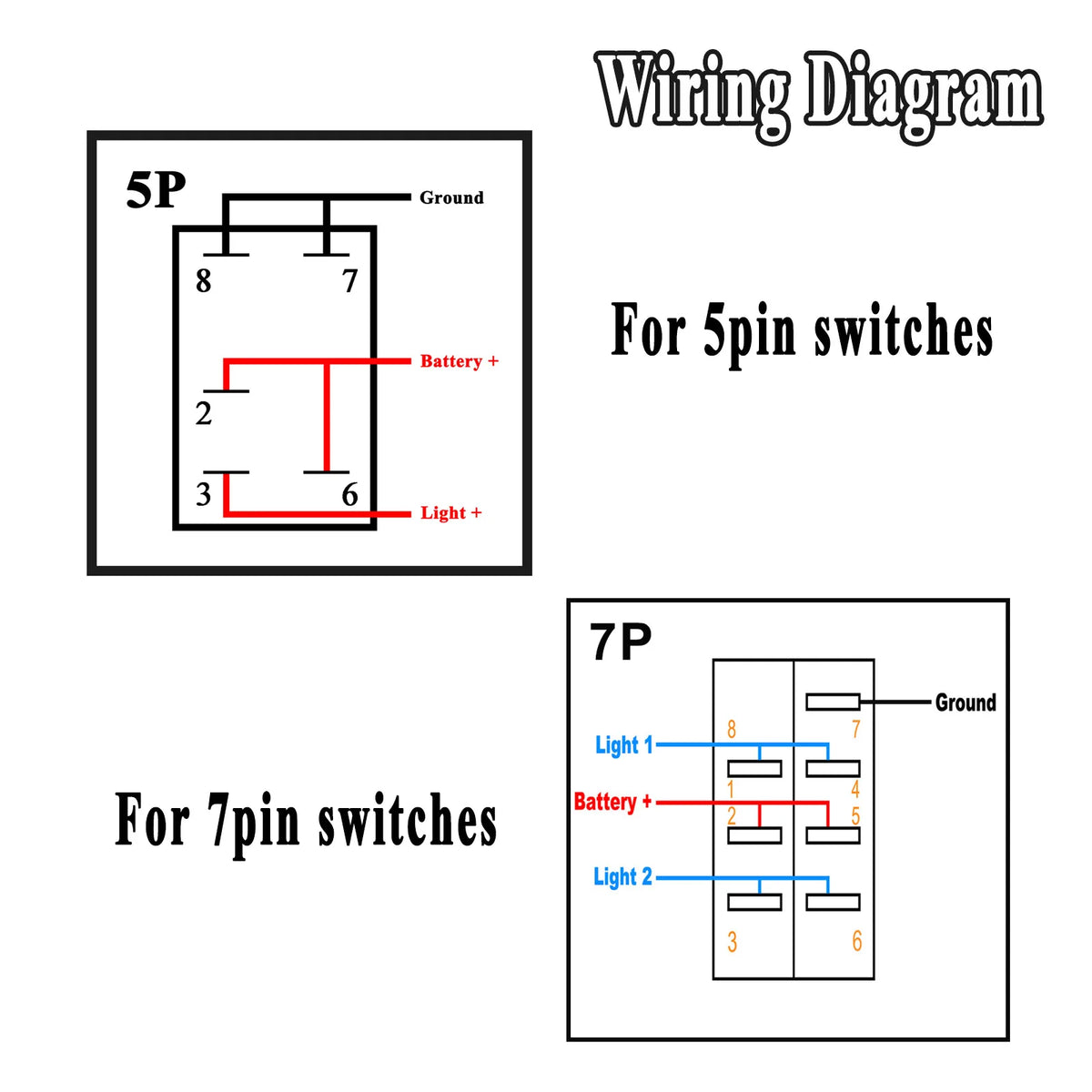 Front/Rear Lights Rocker Switch, White LED for Can-Am Maverick X3 & Commander