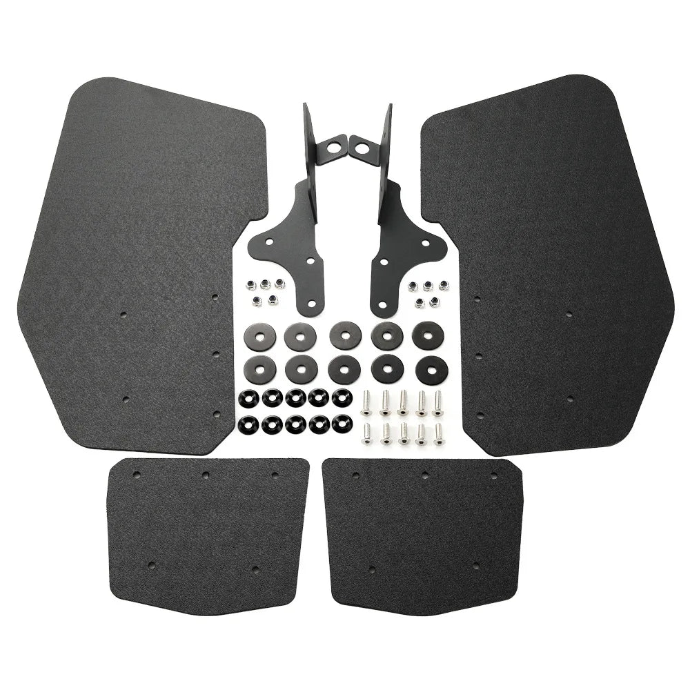 Black Rear Mud Flaps Mudguards (Pair) for Polaris RZR Pro R (2022–2026)