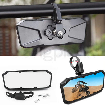 1.75–2 Inch Clamp-On Center Rear View Mirror for UTV & SXS