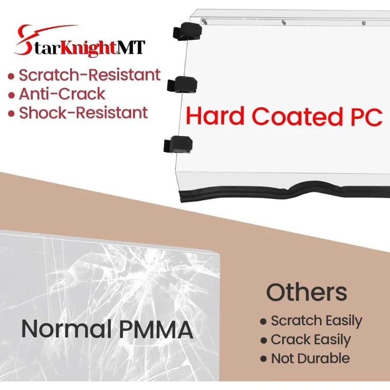 Hard-Coated Polycarbonate Full Front Windshield for Polaris Ranger 570 (2014–2026)
