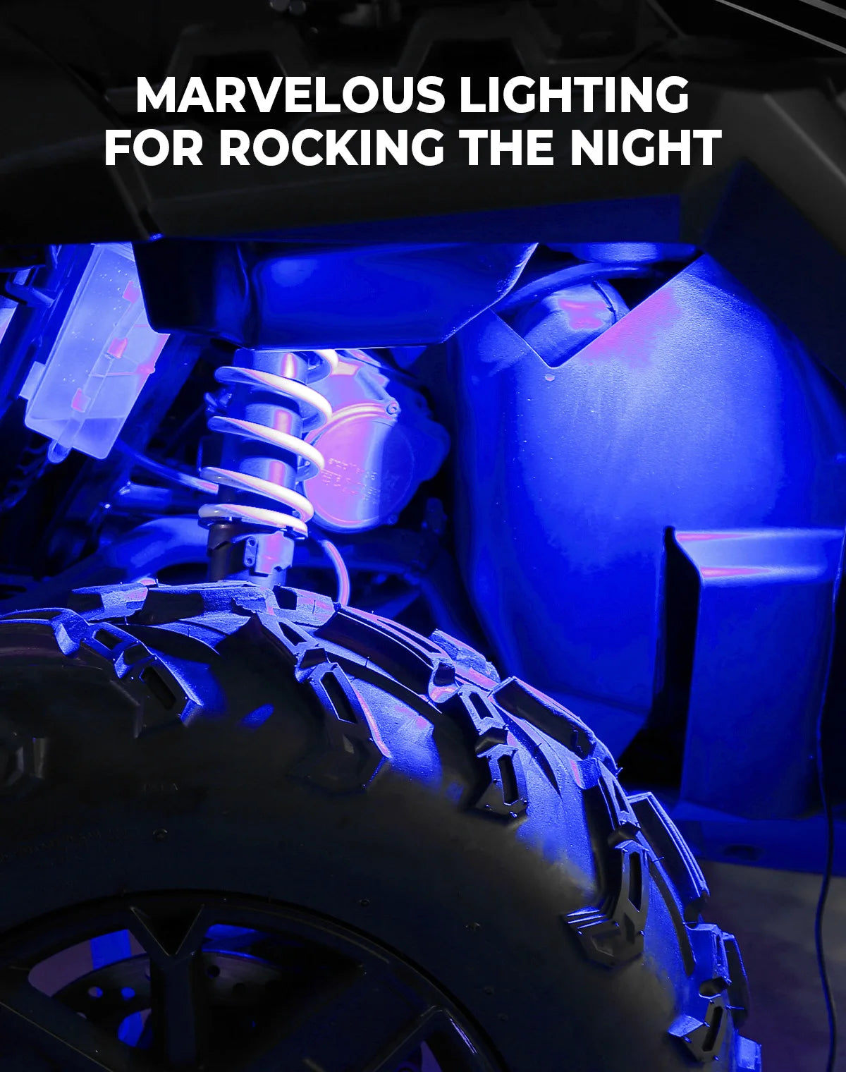 Multicolor 5050 LED Rock Lights, IP68 Waterproof for UTV & SXS