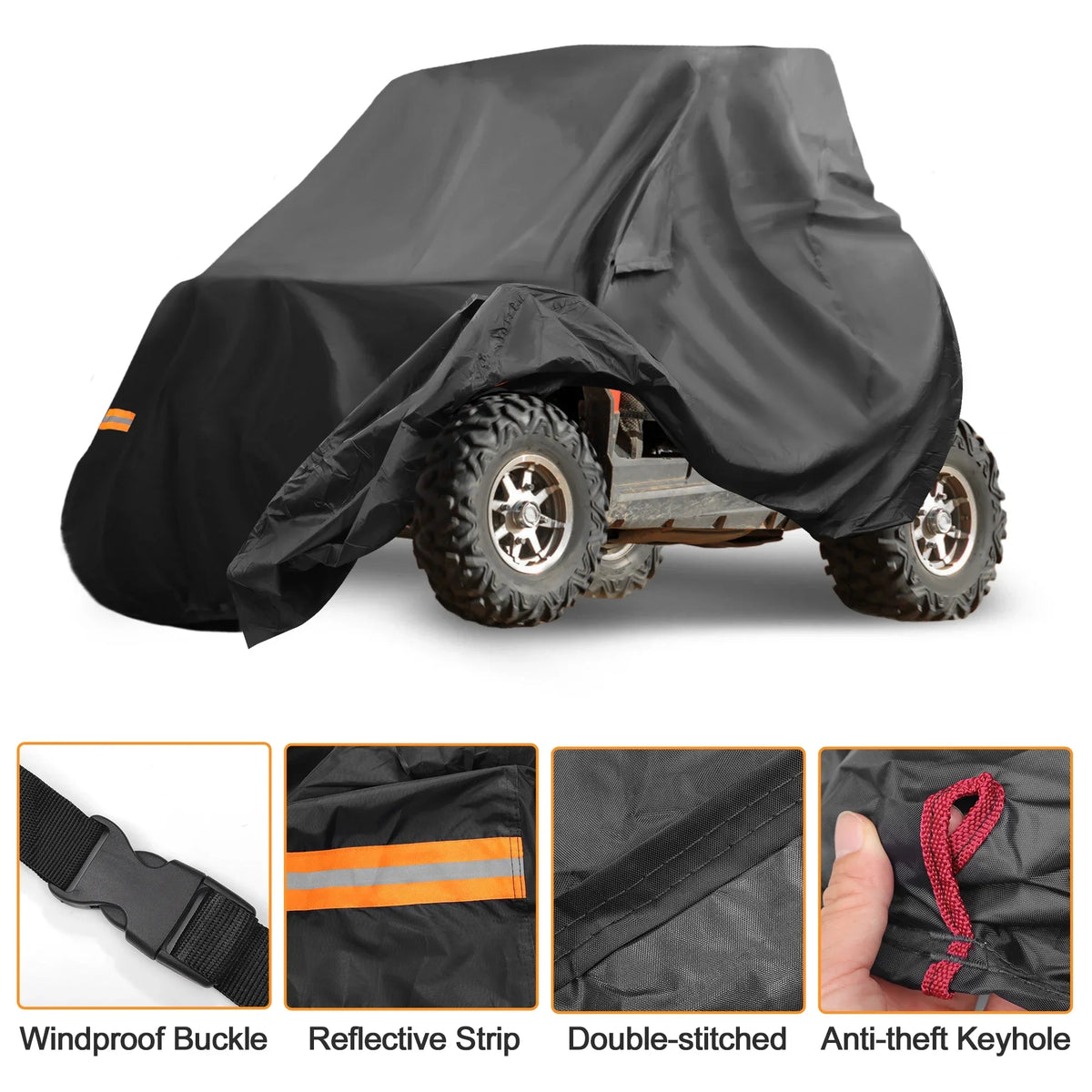 Waterproof 210D Side-by-Side Storage Cover for Polaris RZR Turbo R (2022–2026)