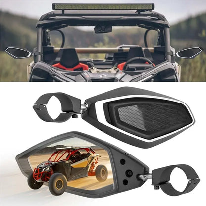 CNC Aluminum Foldable Side View Mirrors for Can-Am Maverick X3 & Maverick R