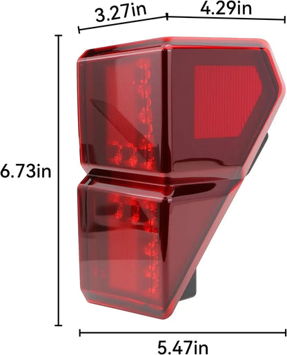 Red Tail Light Assembly Replacement for Polaris Ranger XP 1000 (2018–2025)