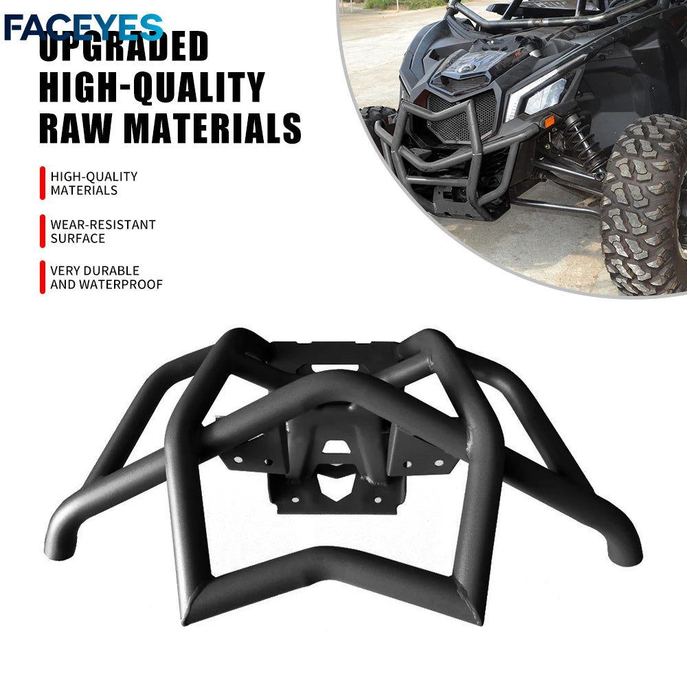 Metal Front Bumper, 52mm Tube, Black for Can-Am Maverick X3 (2017–2026)
