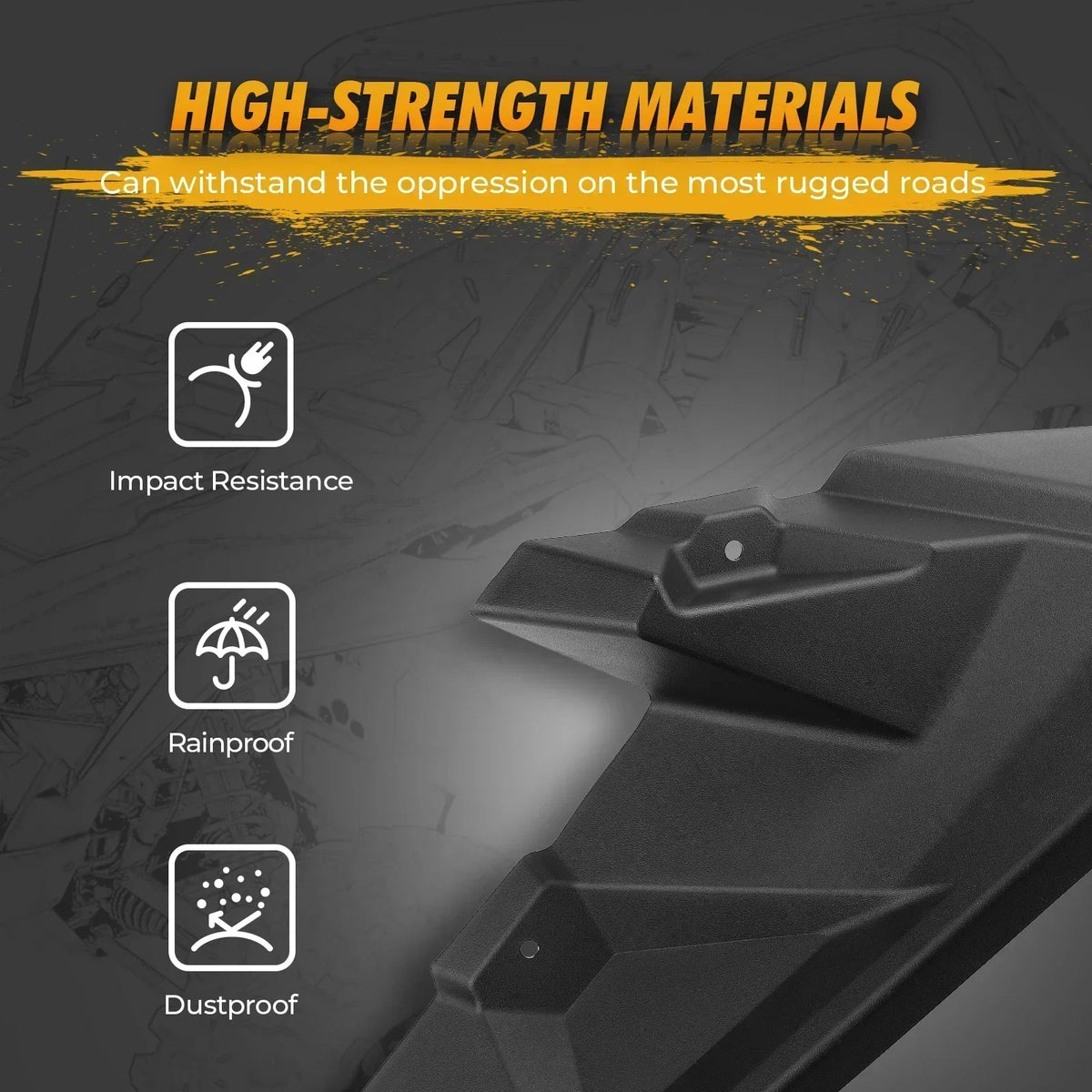 Front and Rear Mud Flaps Kit for Polaris RZR XP 1000 & RZR XP Turbo