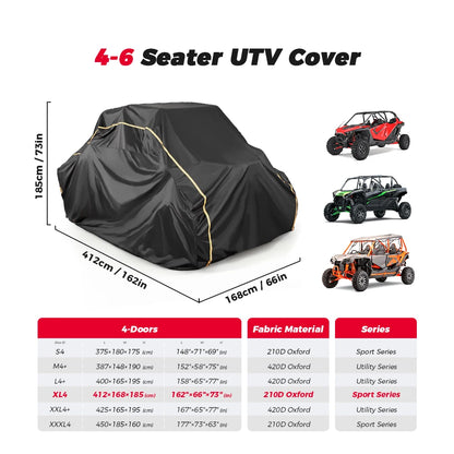KEMIMOTO Full-Size 420D Oxford UTV Cover