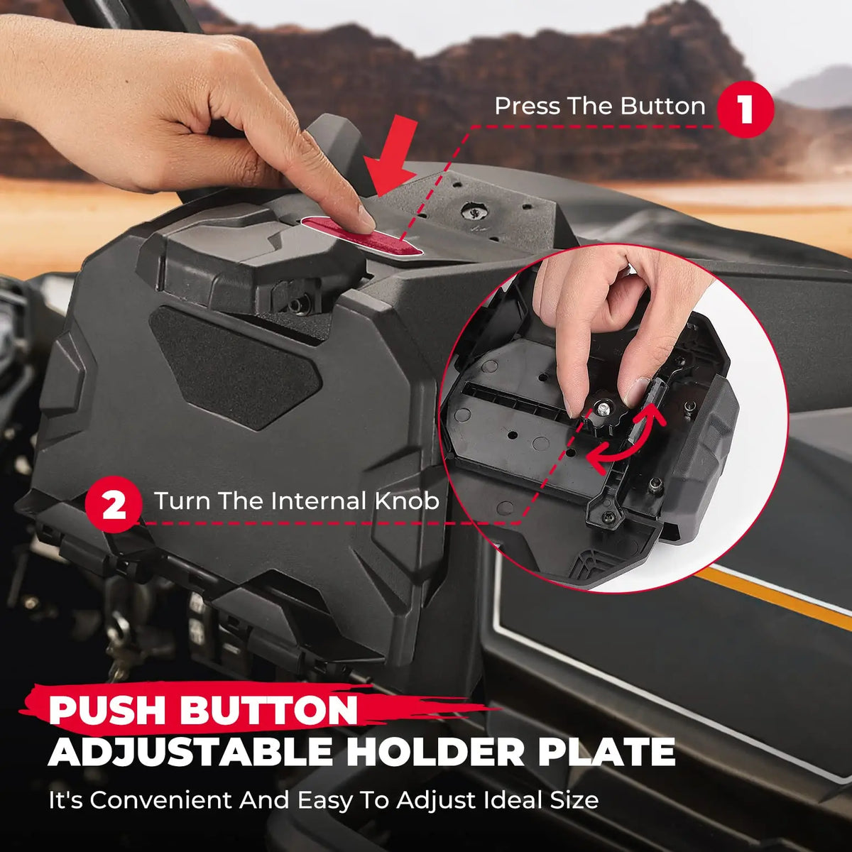 GPS Tablet Mount with Electronic Device Storage Box for Can-Am Maverick Sport, Maverick Trail & Commander
