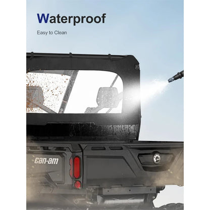 Roll-Up Zippered Rear Dust Windscreen for Can-Am Defender (2016–2026)