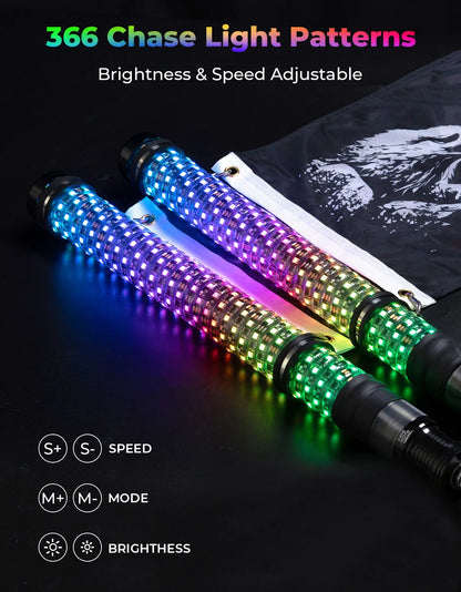 COB Fat Whip Lights with Bluetooth Remote for UTV & SXS