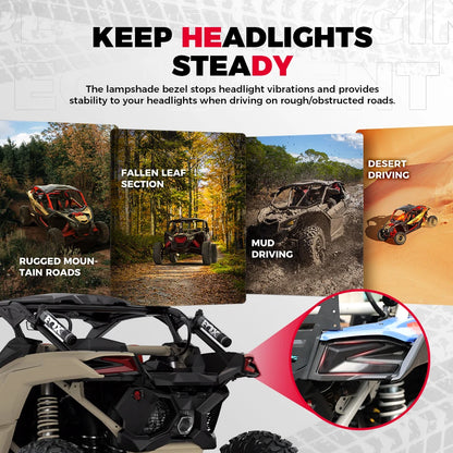 Rear Taillight Cover Panels, Left and Right for Can-Am Maverick X3 (2017–2025)