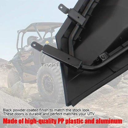 Front Lower Door Panel Inserts, Matte Black for Polaris RZR XP 1000 (2014–2023)