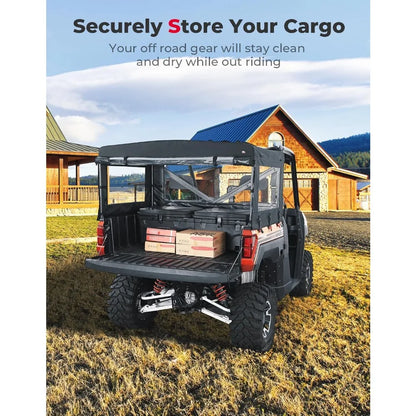 Soft Cargo Bed Camper Canopy Topper for Polaris Ranger 1000, Ranger XP 1000 & Ranger 570