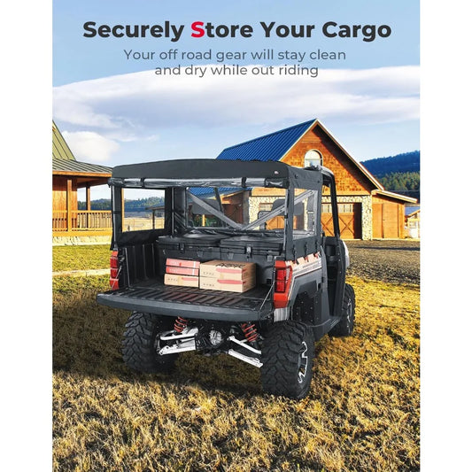 Soft Cargo Bed Camper Canopy Topper for Polaris Ranger 1000, Ranger XP 1000 & Ranger 570