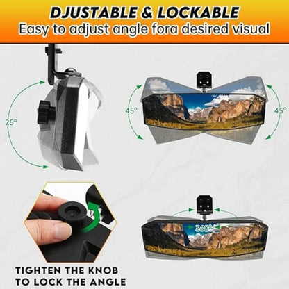 Side and Center Mirror Kit, Shatterproof Convex Glass for Polaris Ranger 1000, Ranger XP 900 & Ranger 570