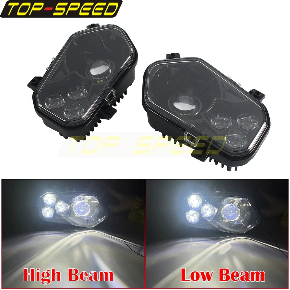 LED H4 Headlights with High and Low Beam for Polaris RZR 570 & RZR 900