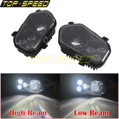LED H4 Headlights with High and Low Beam for Polaris RZR 570 & RZR 900