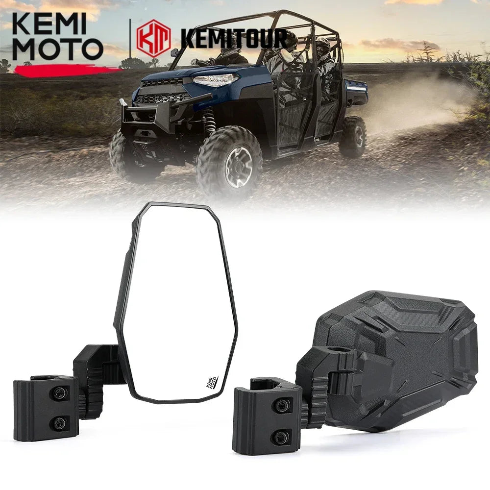 Pro-Fit Cage Adjustable Side Mirrors for Polaris General, Can-Am Maverick Sport & More