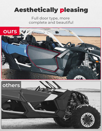 Heavy-Duty Aluminum Front Hard Door Panel Inserts for Can-Am Maverick X3 (2017–2026)