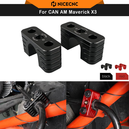 NICECNC Aluminum Rear Sway Bar Clamp Mount Brackets for Can-Am Maverick X3 (2017–2024)