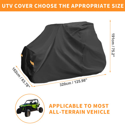 Full UTV Storage Cover, 126-Inch Length for Polaris Xpedition & Honda Talon