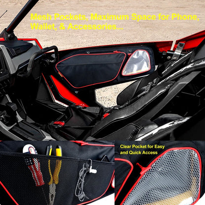 1680D Door Storage Bags with Removable Knee Pads for Polaris RZR Pro XP (2020–2022)