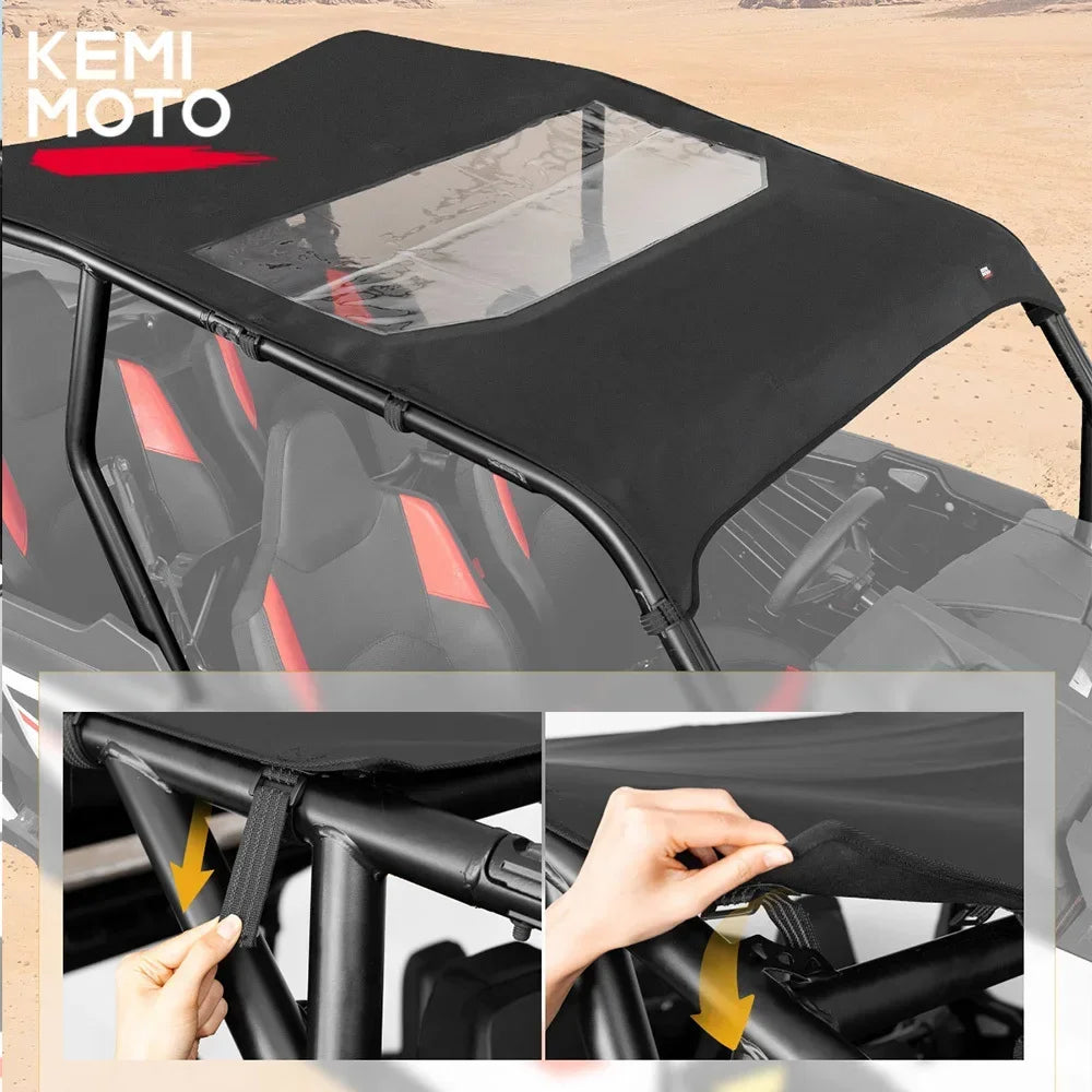 KEMIMOTO 1680D Oxford Canvas Soft Top for Polaris RZR XP 1000 (2024–2026)