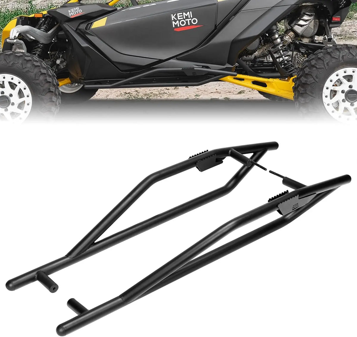 Nerf Bars Rock Sliders with Side Steps for Can-Am Maverick R (2024–2025)