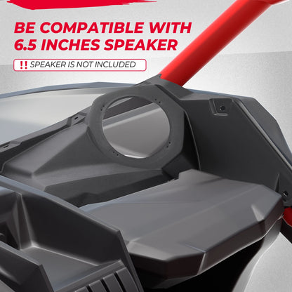 6.5-Inch Front Dash Speaker Pod Mounts for Can-Am Maverick X3 (2017–2026)
