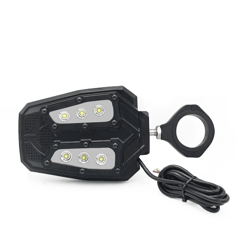 Adjustable Side Mirrors with LED Lights, 1.75–2 Inch Clamp for UTV & SXS