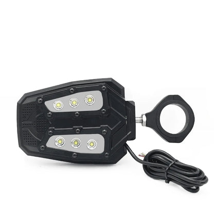 Adjustable Side Mirrors with LED Lights, 1.75–2 Inch Clamp for UTV & SXS
