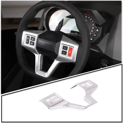 Steering Wheel Trim Cover, Silver for Polaris RZR Pro XP (2021–2022)
