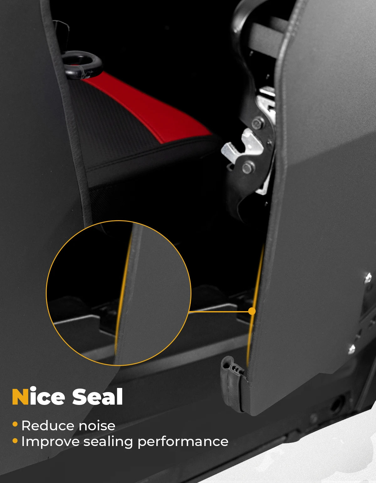 KEMIMOTO Aluminum Half Doors with PC Windows, 4-Piece for Polaris RZR XP 1000 (2024–2026)