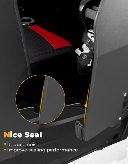 KEMIMOTO Aluminum Half Doors with PC Windows, 4-Piece for Polaris RZR XP 1000 (2024–2026)