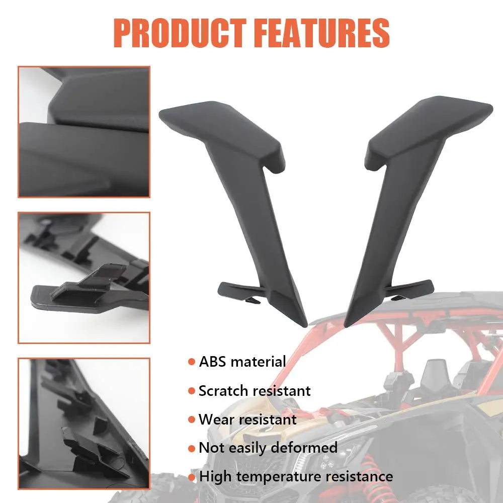 Headlight Trim Covers, Black ABS (Pair) for Can-Am Maverick X3 (2017–2023)