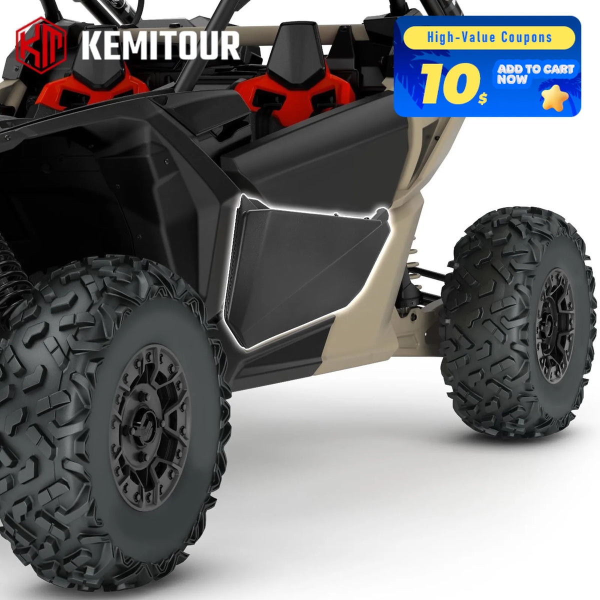 Lower Door Panel Inserts with Metal Frame, 2-Door for Can-Am Maverick X3 (2017–2026)