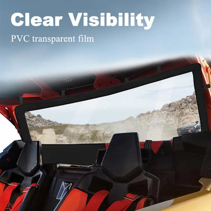 Soft Rear Dust Panel Back Window, Windproof for Can-Am Maverick X3 (2017–2026)