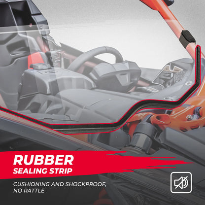 Half Front Windshield, 49.2-Inch Wide for Can-Am Maverick X3 (2017–2025)