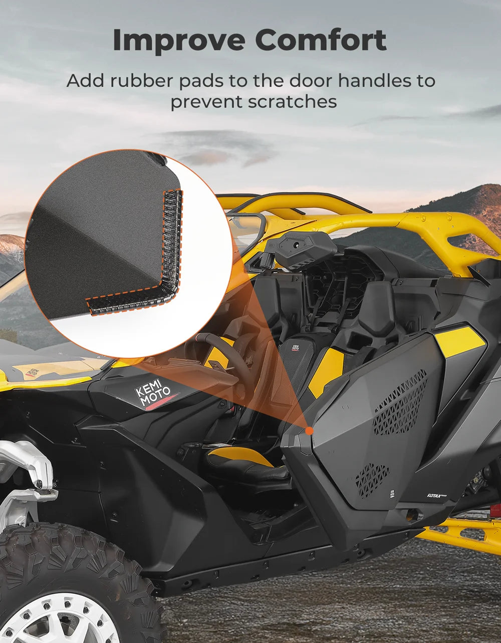2.5mm Aluminum Half Doors with Vented Grid Design for Can-Am Maverick R (2024–2026)