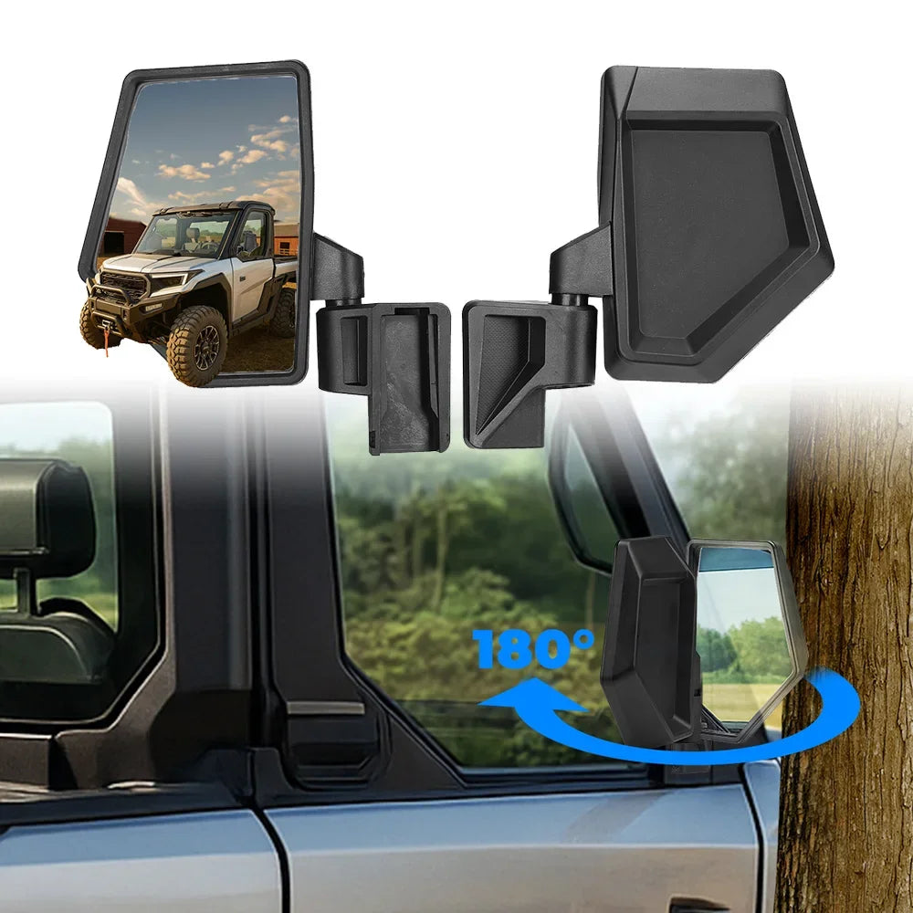 KEMIMOTO Door-Mounted Side Rearview Mirrors for Polaris Ranger XD 1500 (2024–2026)