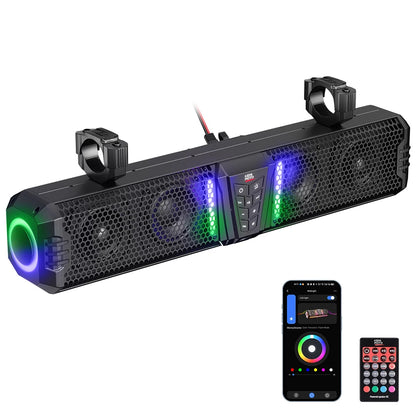 Bluetooth Overhead Sound System with Four 6.5-Inch Speakers for UTV & SXS