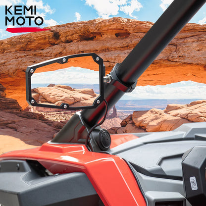 Adjustable Side Mirrors with LED Spot Lights for UTV & SXS