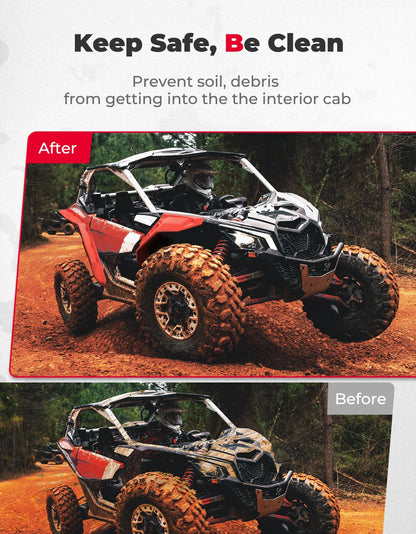 Red Super Extended Fender Flares for Can-Am Maverick X3 (2017–2025)