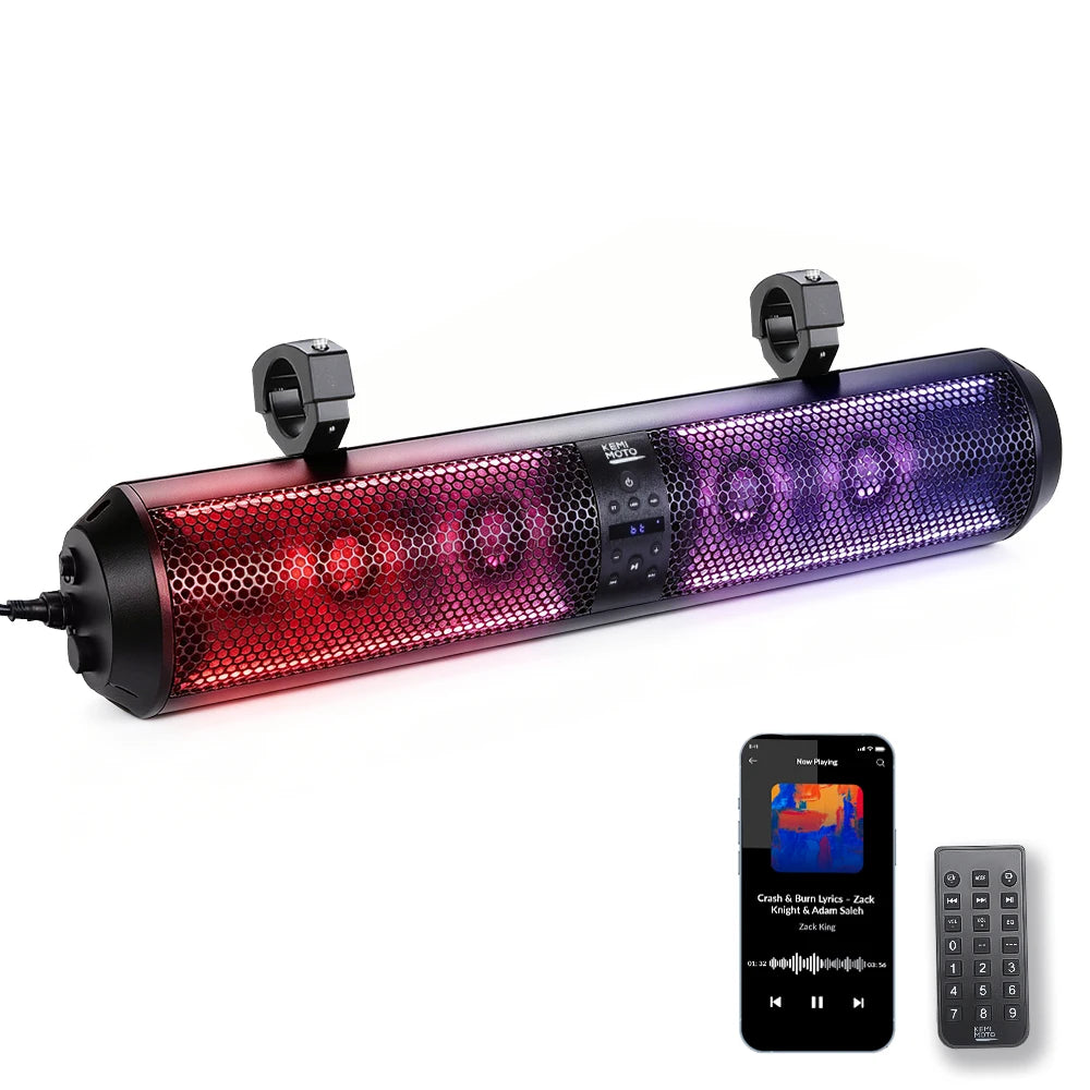 Bluetooth Overhead Sound System with Four 6.5-Inch Speakers for UTV & SXS