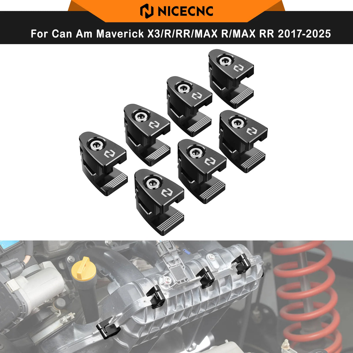 NICECNC Intake Manifold Reinforcement Bracket for Can-Am Maverick X3 (2017–2025)