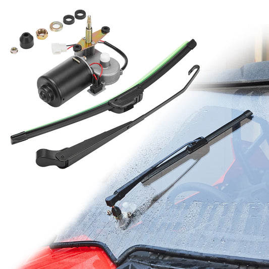 12V Electric Windshield Wiper with 16-Inch Blade for Polaris RZR 570, RZR 900 & More
