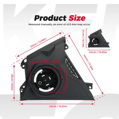 6.5-Inch Front Dash Speaker Pods with Mesh Grilles for Can-Am Maverick R (2024–2026)