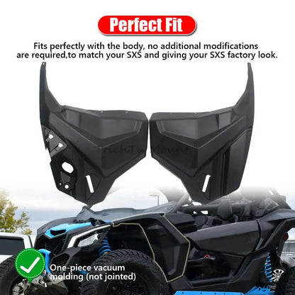 Front Fender Side Panel Kit, Matte Black ABS for Can-Am Maverick X3 (2017–2020)