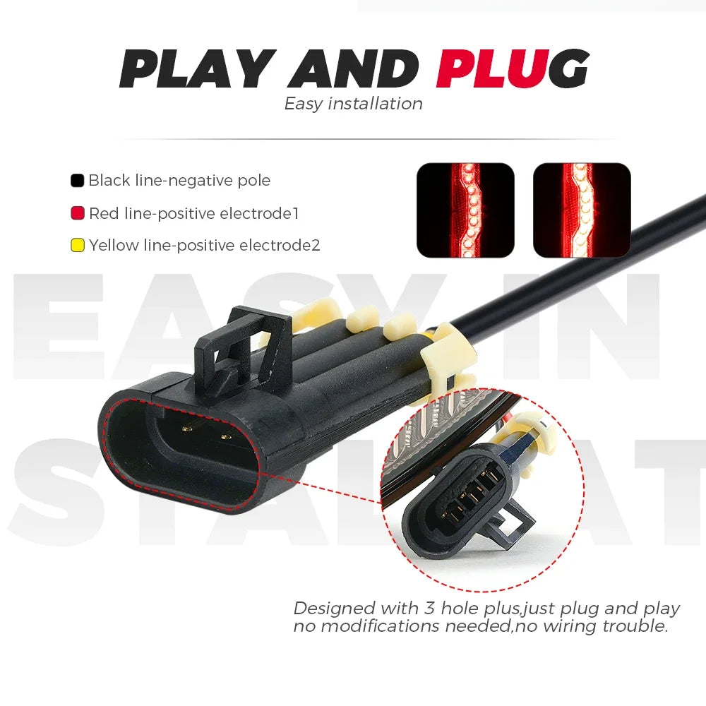 KEMIMOTO LED Rear Tail Light Brake Assembly for Polaris Ranger XP 900, Ranger XP 1000 & More