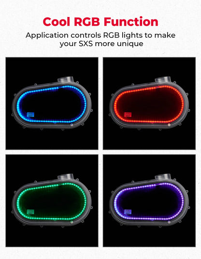 RGB LED Clear CVT Outer Clutch Cover for Can-Am Maverick X3 (2017–2025)
